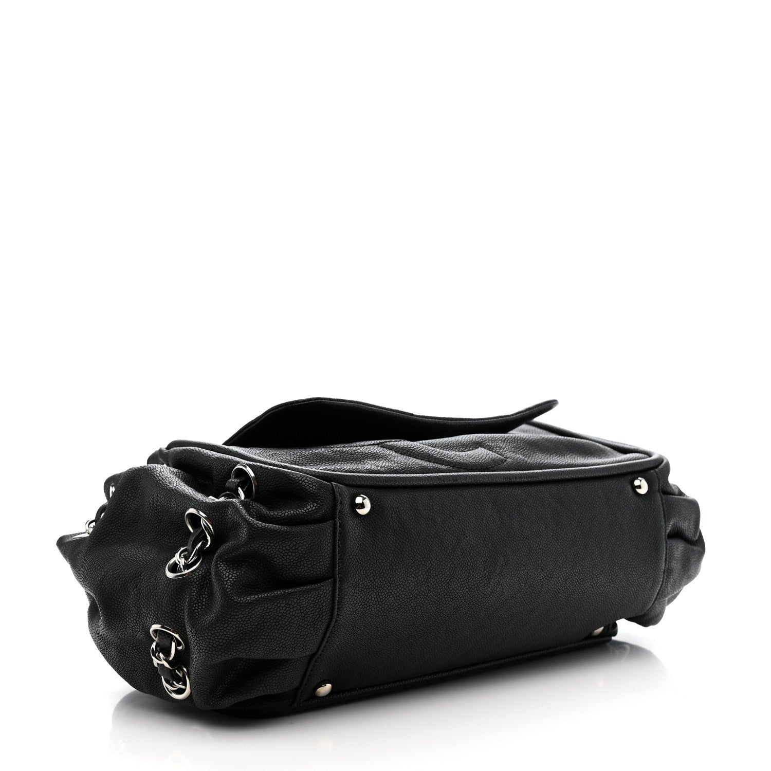 Chanel Caviar Diagonal Ligne Flap Black 4 of 10