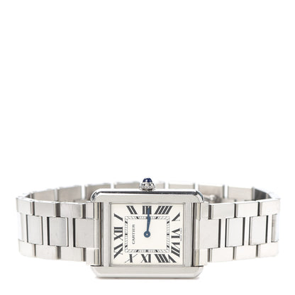 Cartier Stainless Steel 24mm Tank Solo Quartz Watch 2 of 6