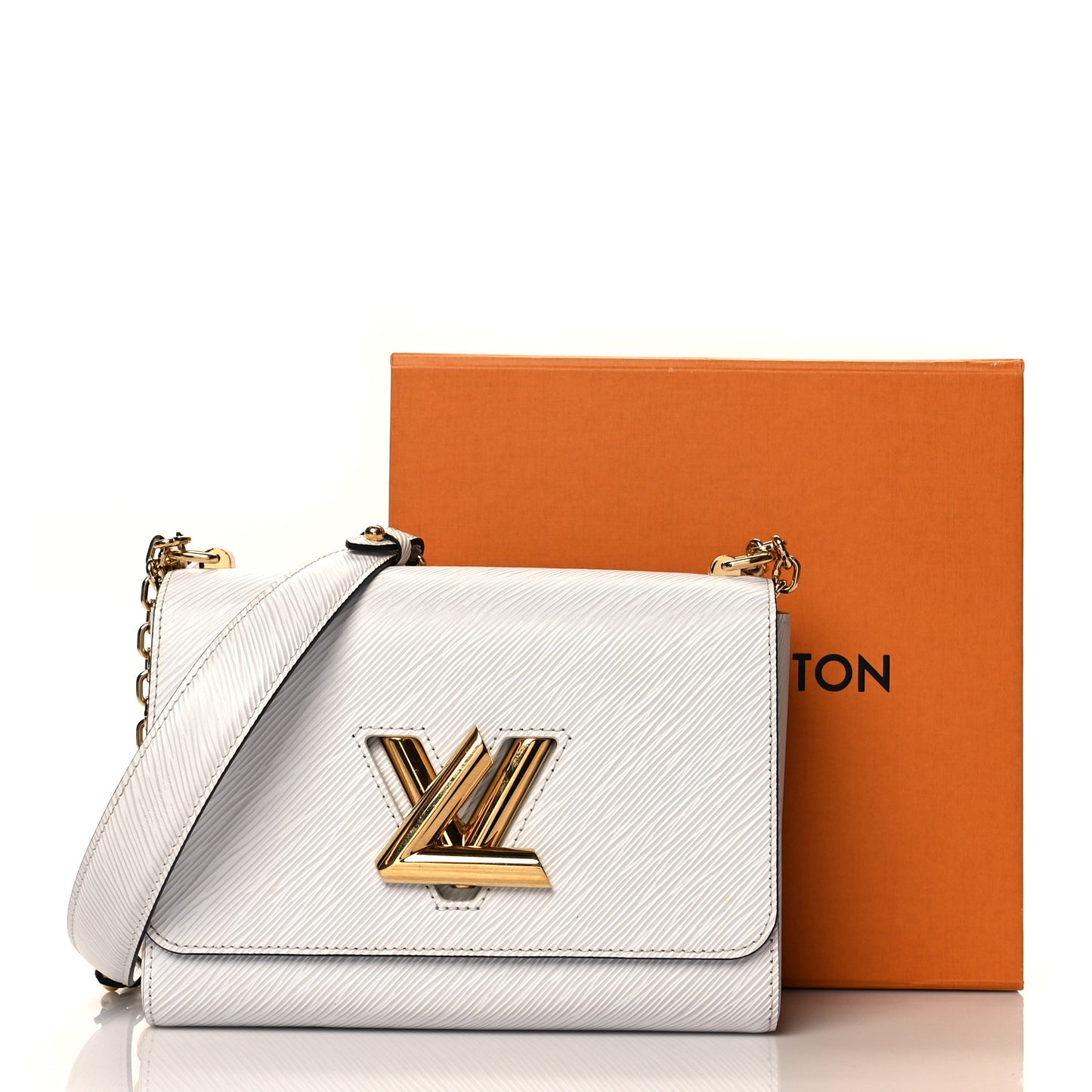 Epi Twist Shoulder Bag MM White
