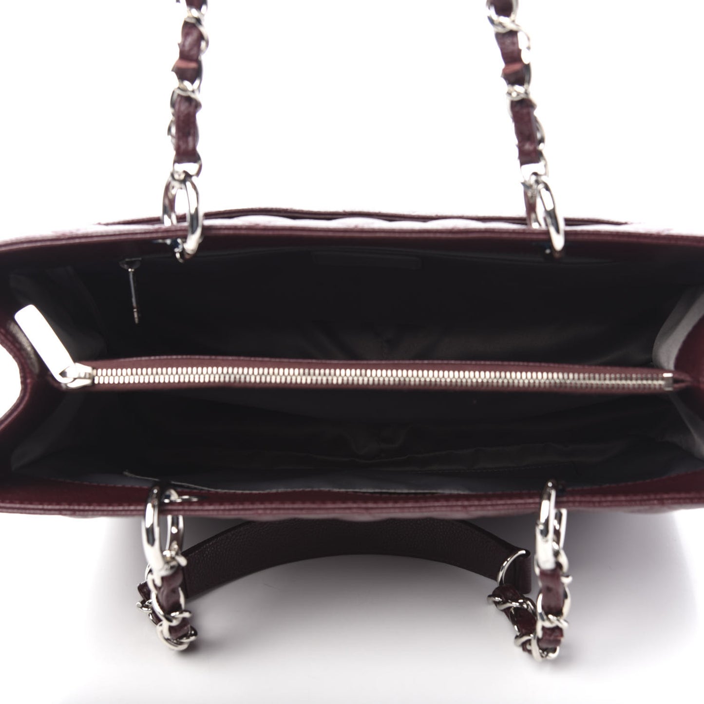 Caviar Quilted Grand Shopping Tote GST Dark Burgundy