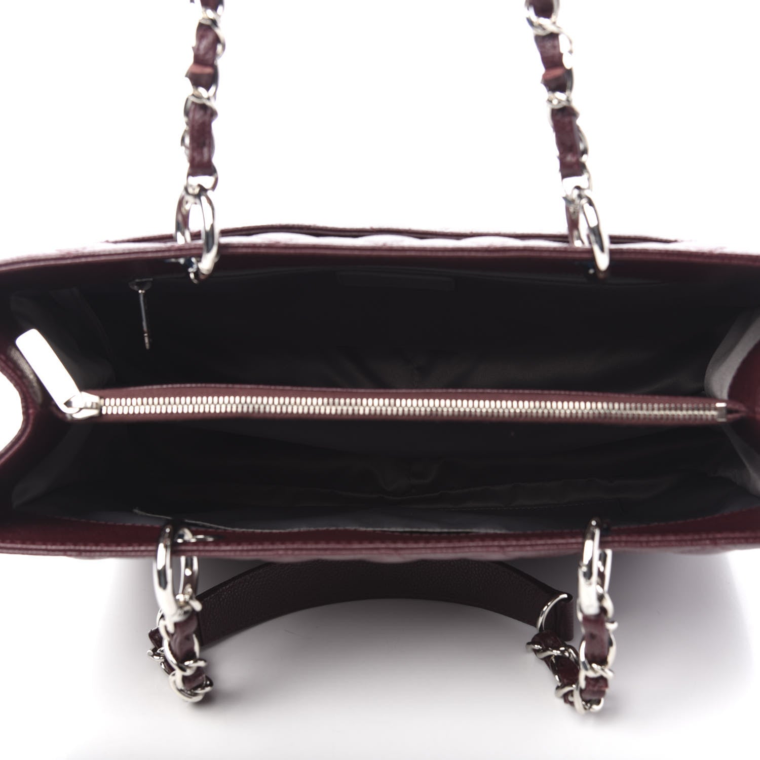 Chanel Caviar Quilted Grand Shopping Tote GST Dark Burgundy 5 of 10