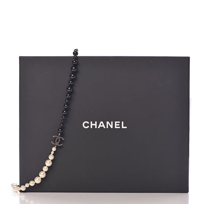 Chanel Pearl Beaded CC Long Necklace Black 5 of 5