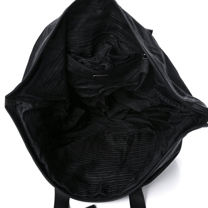 Prada Tessuto Nylon Calfskin Weekender Black 4 of 8