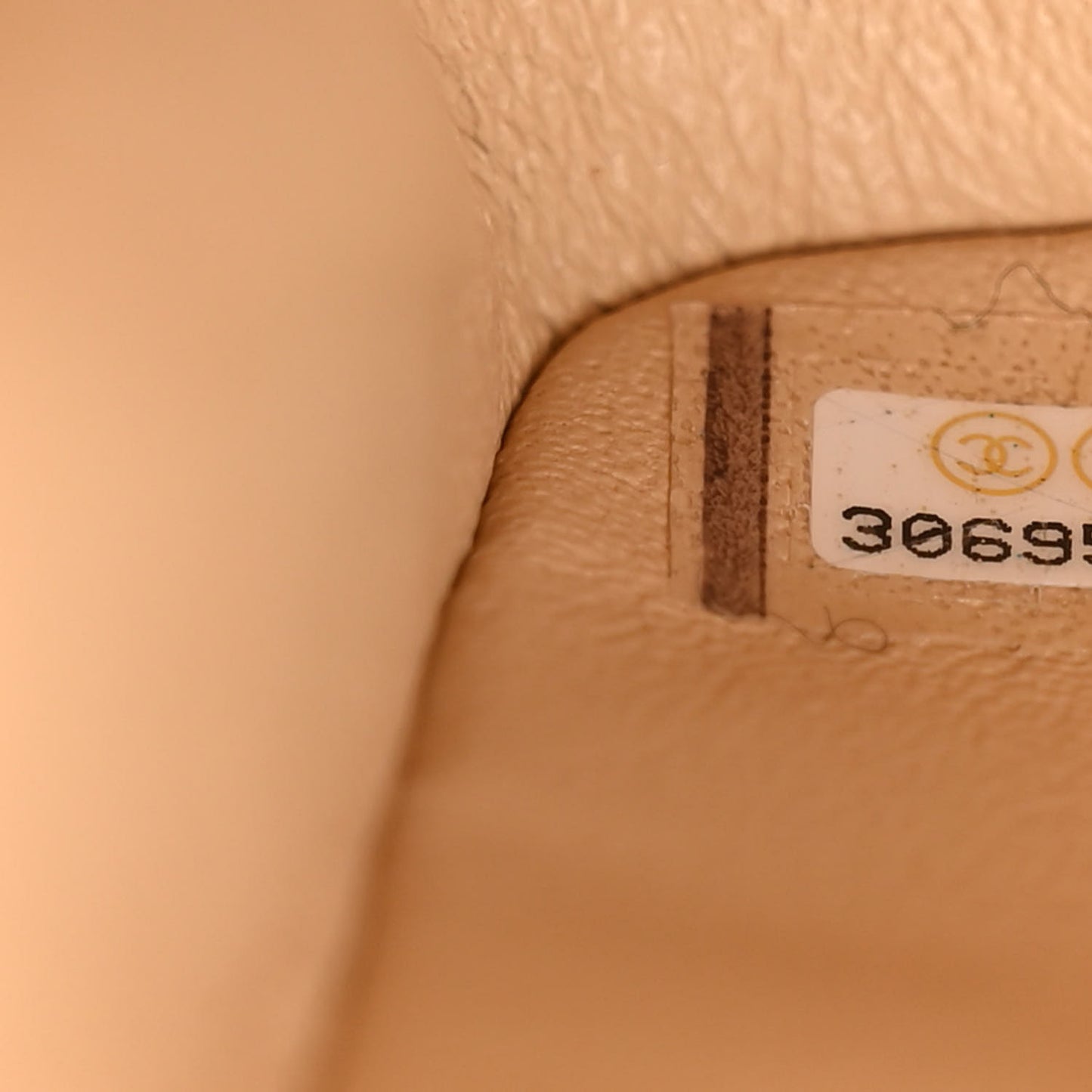 Caviar Quilted Medium Double Flap Beige