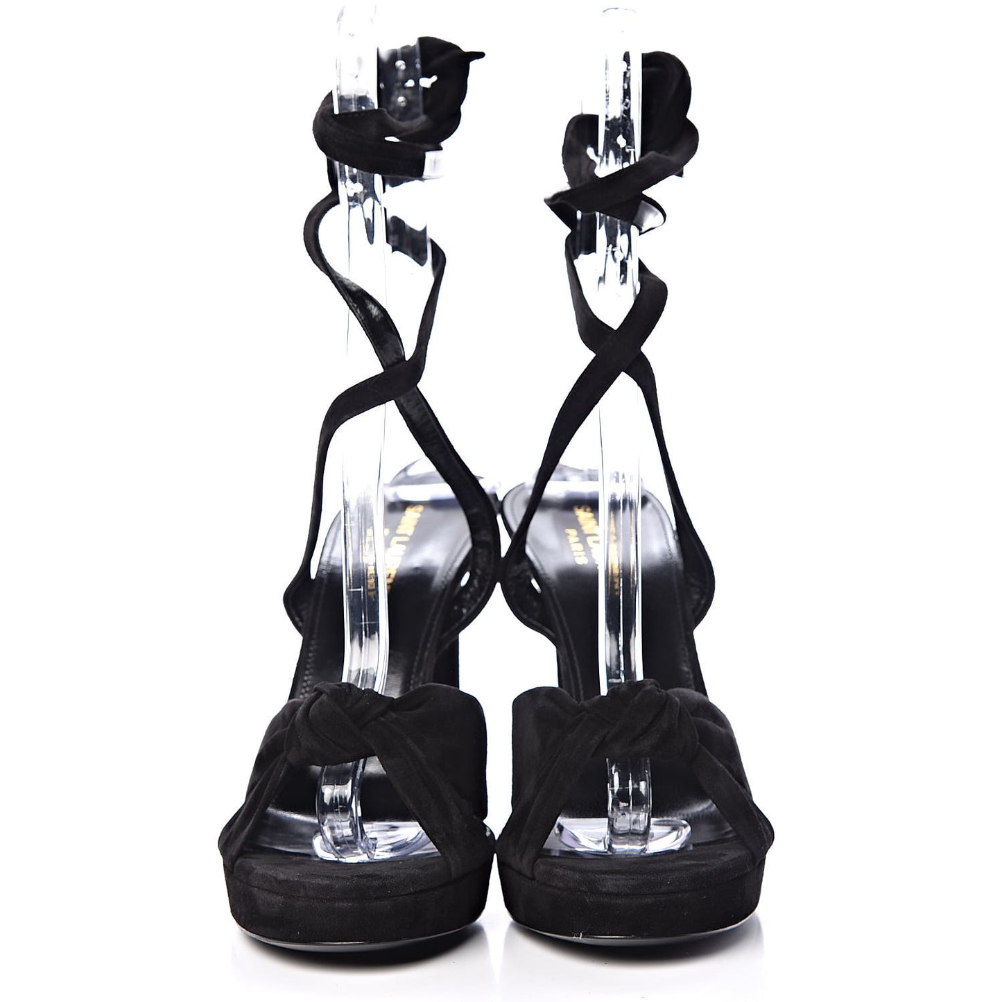 Suede Hall 85 Platform Sandals 39.5 Black