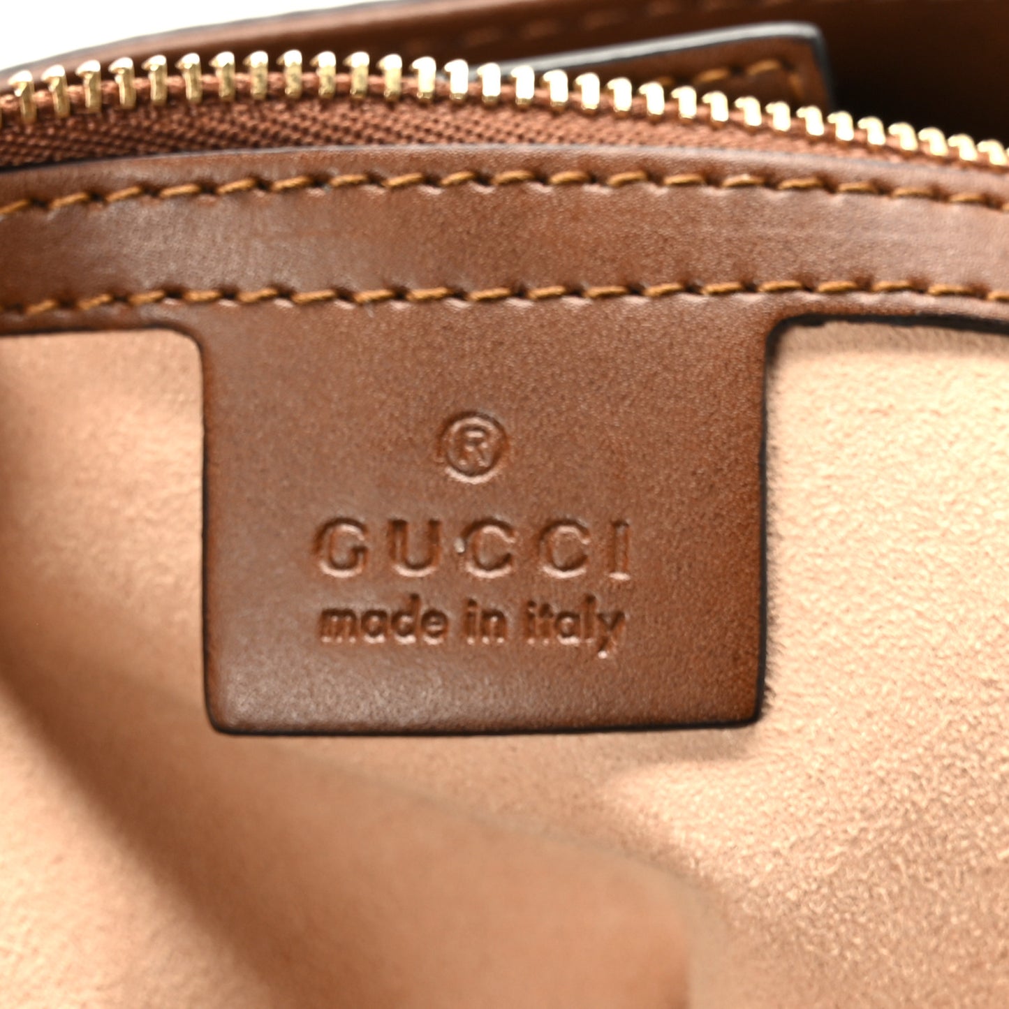 Soft GG Supreme Monogram Small Crossbody Tote Beige Cuir