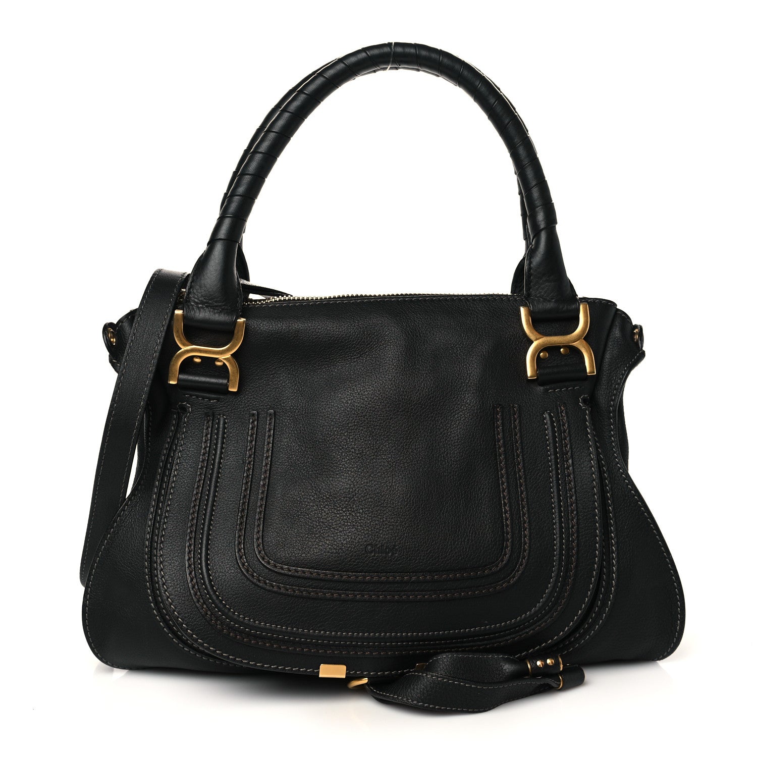 Chloe Calfskin Medium Marcie Satchel Black 1 of 6