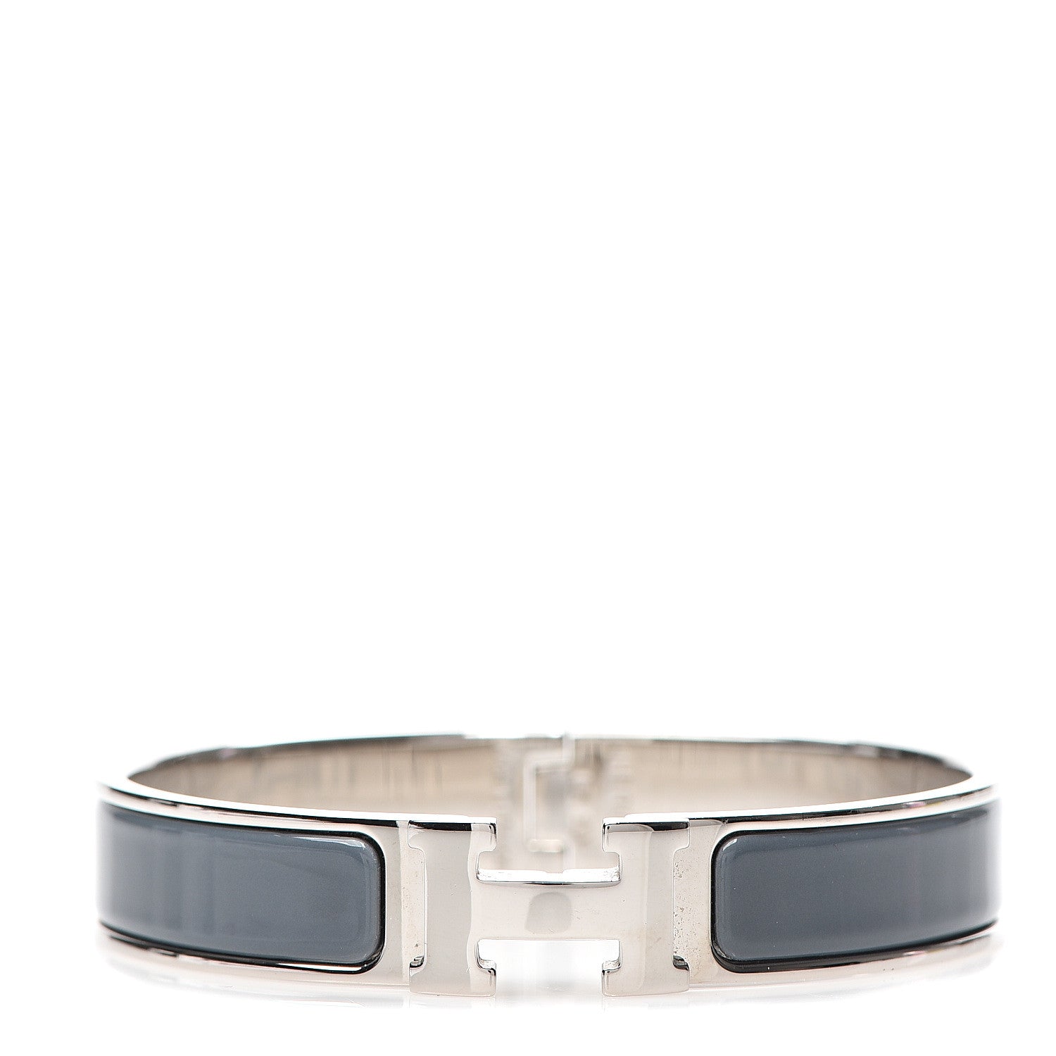 Hermes Enamel Narrow Clic Clac H Bracelet GM Slate 1 of 4