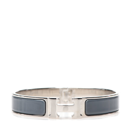 Hermes Enamel Narrow Clic Clac H Bracelet GM Slate 1 of 4