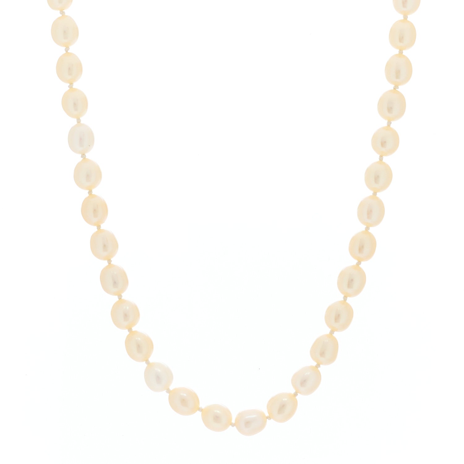Tiffany Sterling Silver Freshwater Pearl 6.5-7mm Strand Necklace 1 of 6