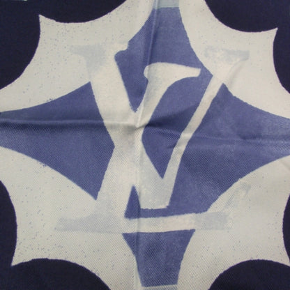 Louis Vuitton Silk Carre Monographic Scarf Navy 6 of 6