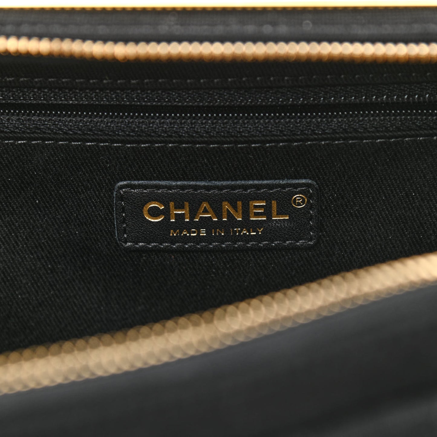 Jersey Chevron Quilted Medium Trendy CC Bowling Bag Black