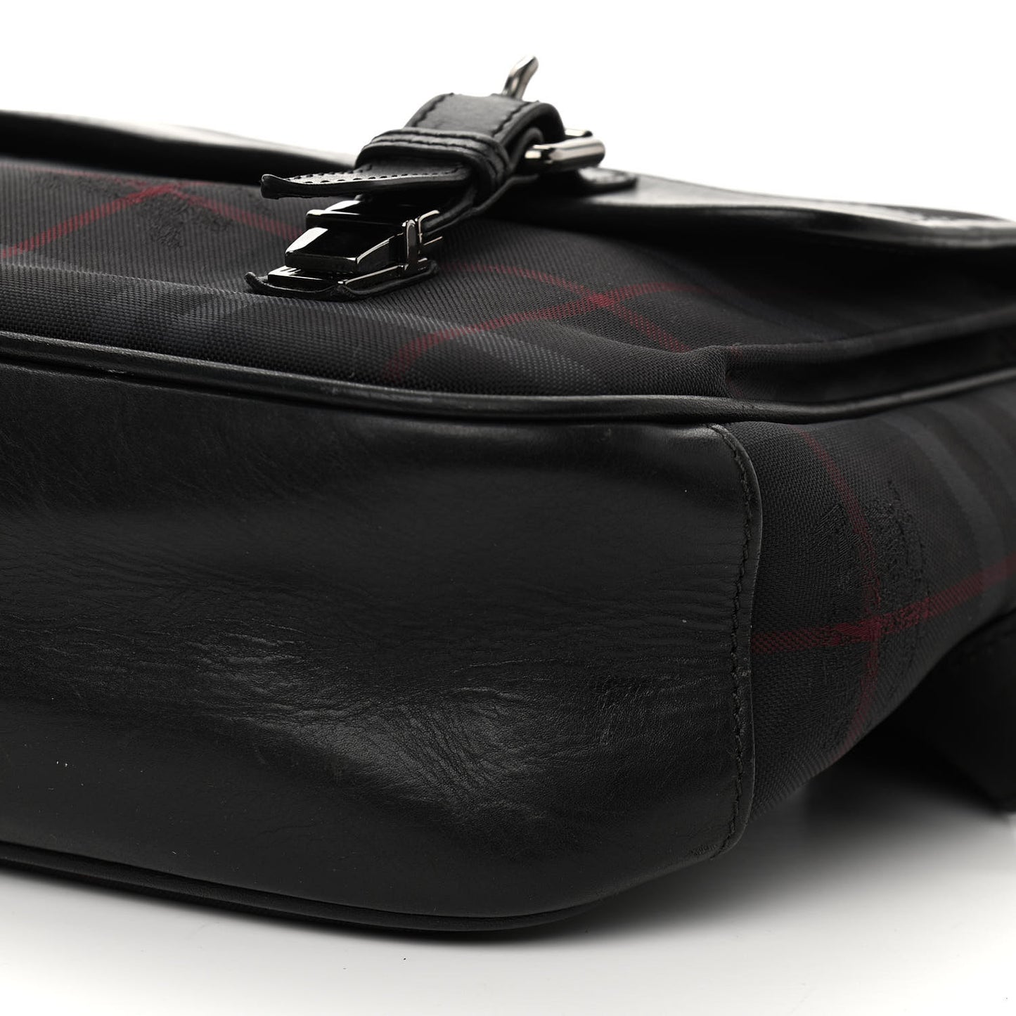 Nylon Smoked Check Messenger Bag