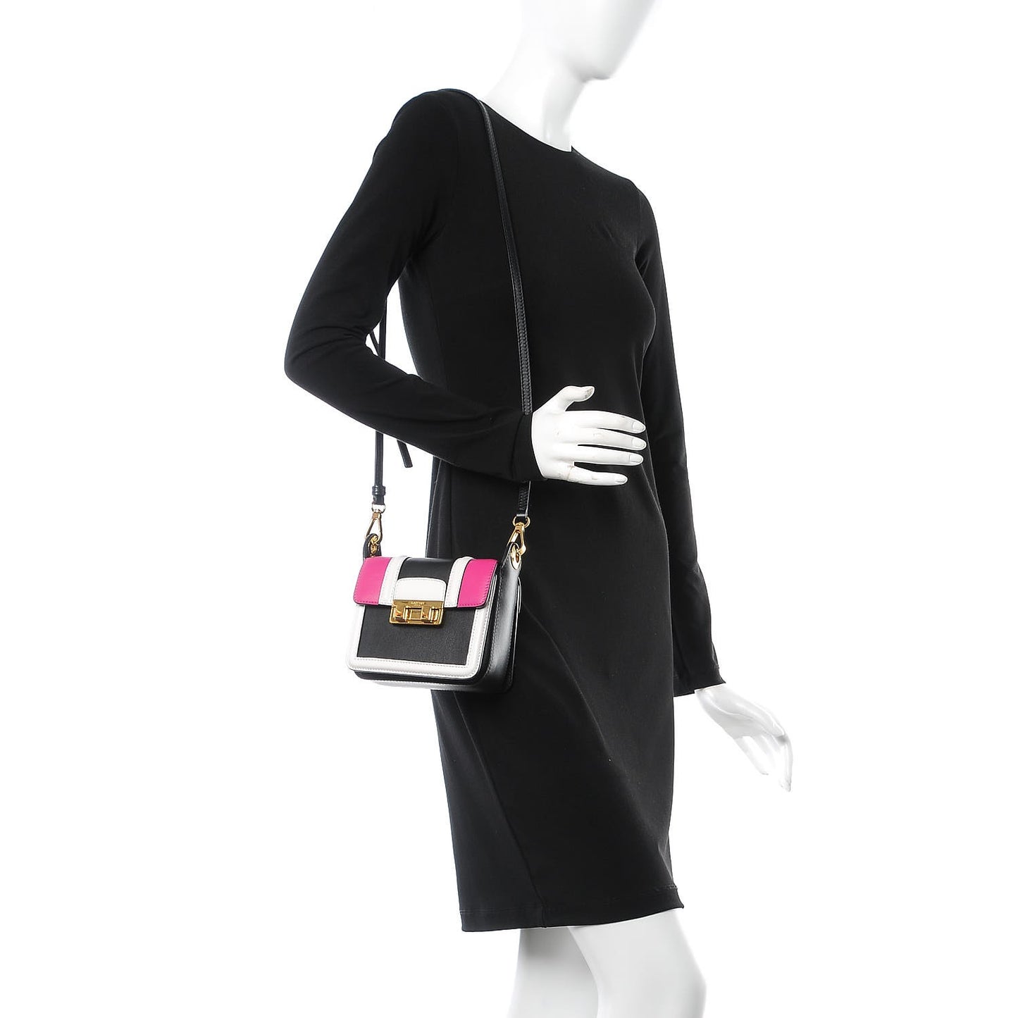 Calfskin Mini Jiji Crossbody Bag Black Mulitoclor