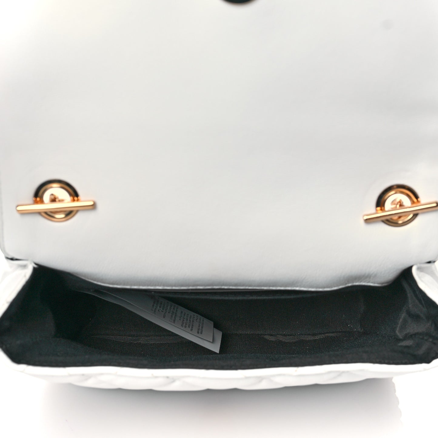 Nappa Quilted Small Medusa Chain Crossbody White