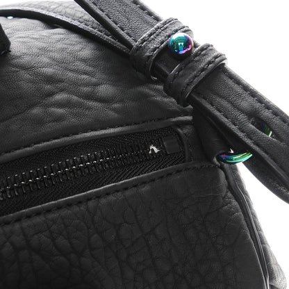 Alexander Wang Pebbled Lambskin Rocco Matte Black Iridescent Hardware 9 of 12