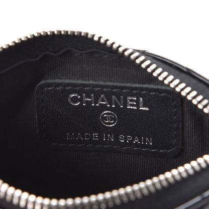 Chanel Patent Quilted Brilliant Key Holder Case Black 6 of 9