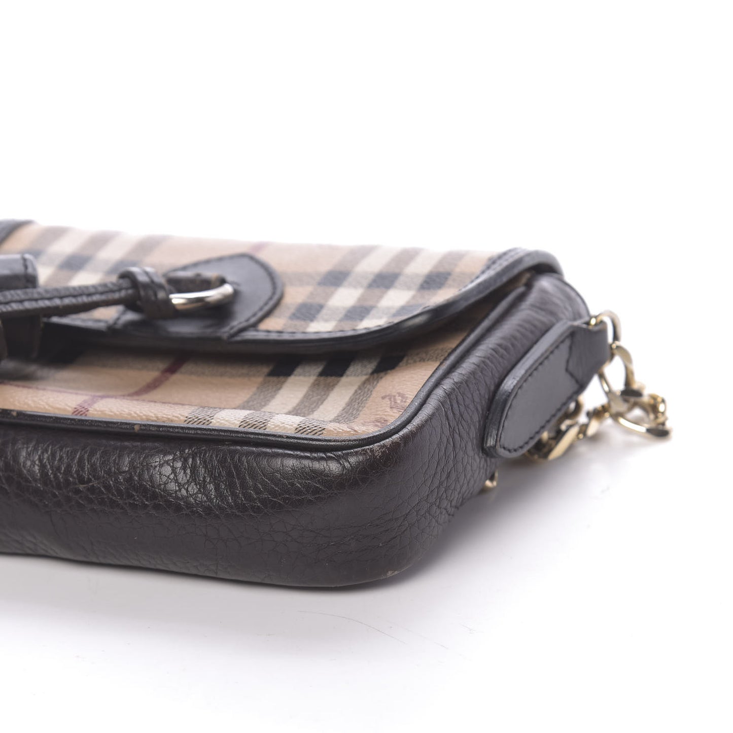 Haymarket Check Mini Tassel Crossbody Bag Chocolate