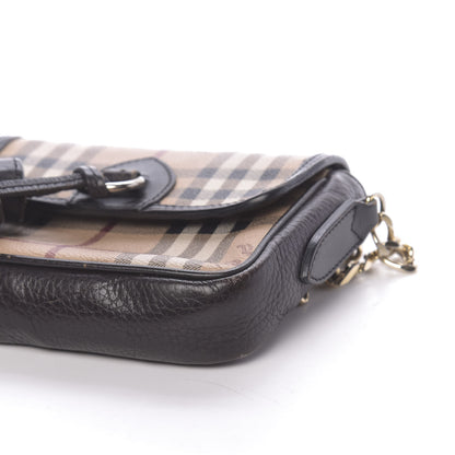 Burberry Haymarket Check Mini Tassel Crossbody Bag Chocolate 6 of 14
