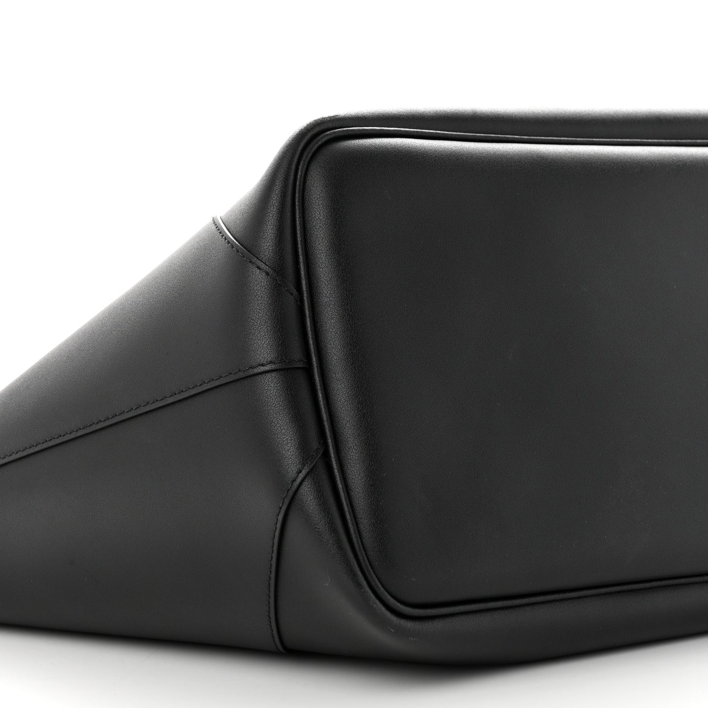 Smooth Calfskin Wing Shopper Tote Black White