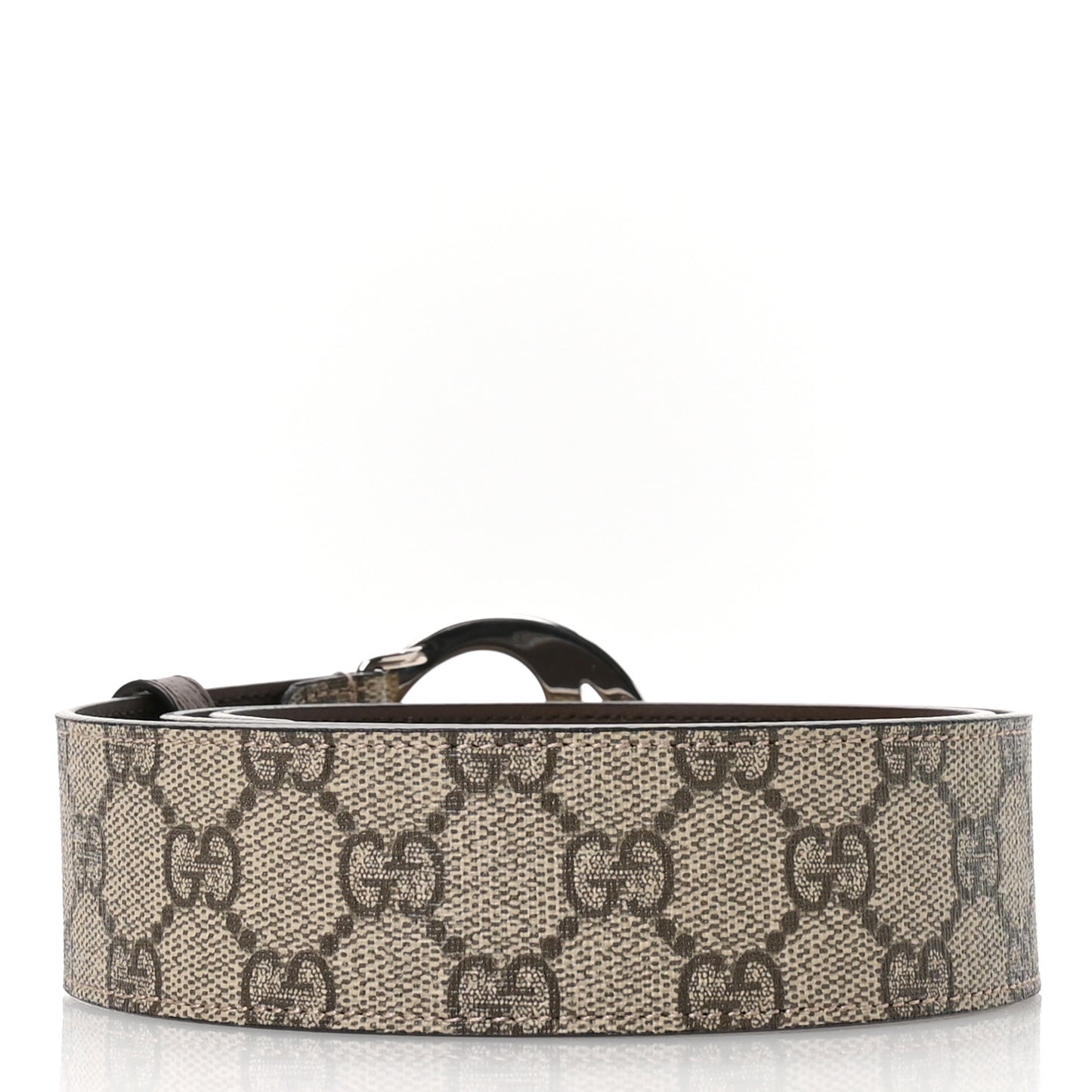 GG Supreme Monogram Textured Dollar Calfskin Blondie 40mm Belt 85 34 Beige Ebony New Acero