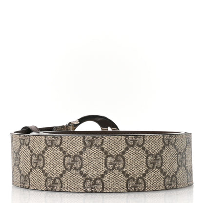 Gucci GG Supreme Monogram Textured Dollar Calfskin Blondie 40mm Belt 85 34 Beige Ebony New Acero 2 of 4