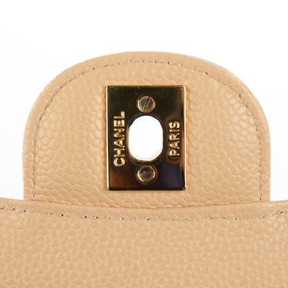 Chanel Caviar Quilted Medium Double Flap Beige Clair 16 of 16