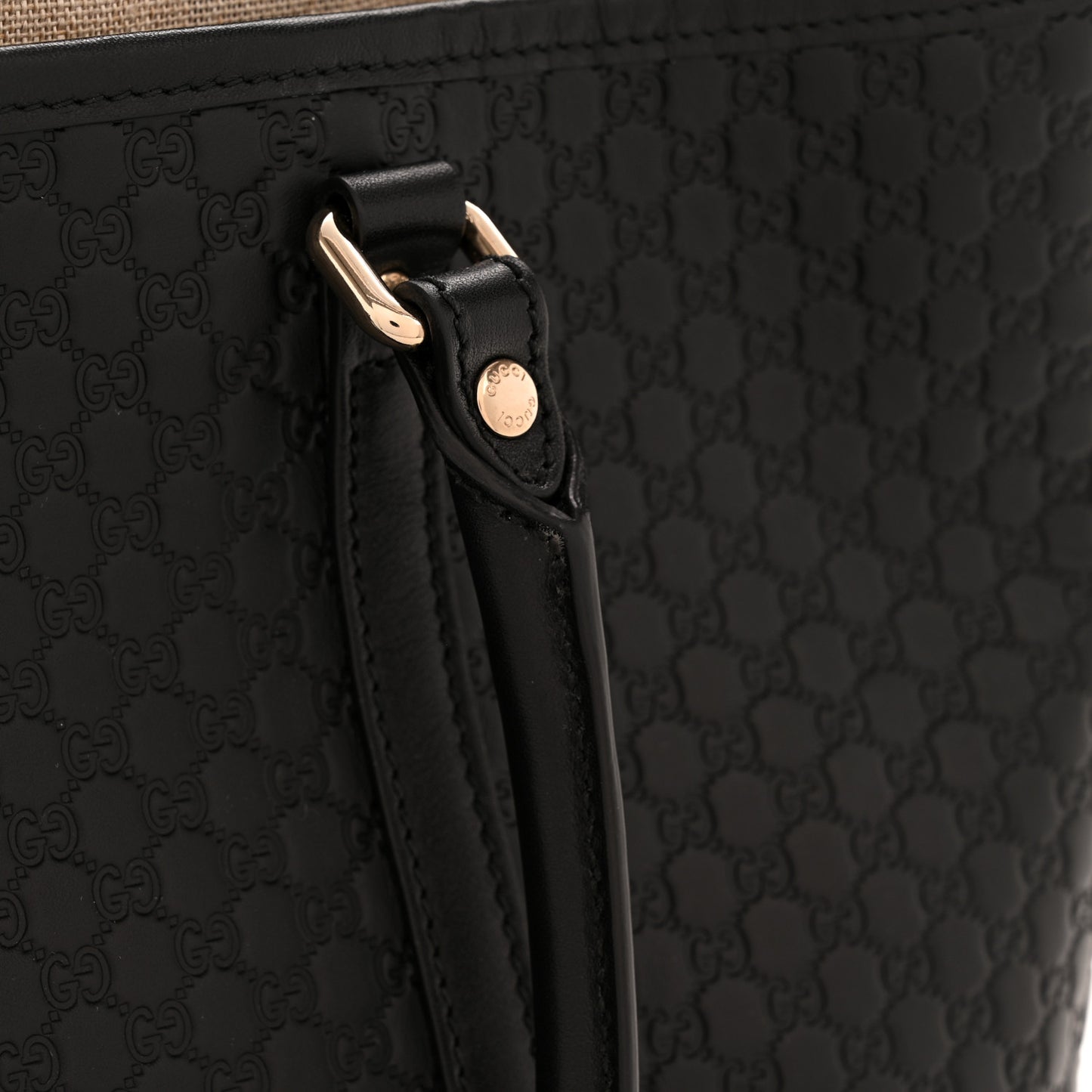 Microguccissima Medium Joy Tote Black