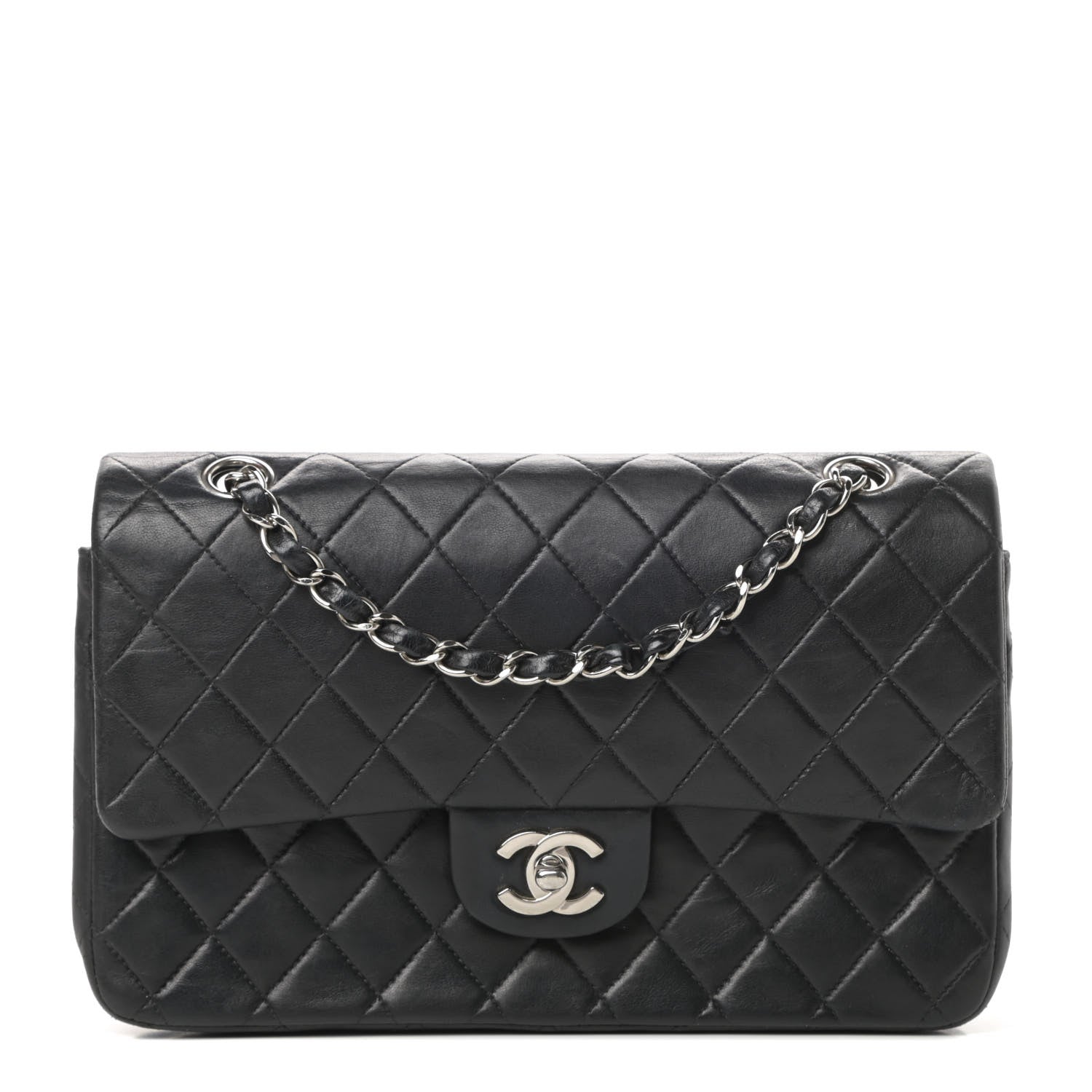 Chanel Lambskin Quilted Medium Double Flap Black 1 of 19