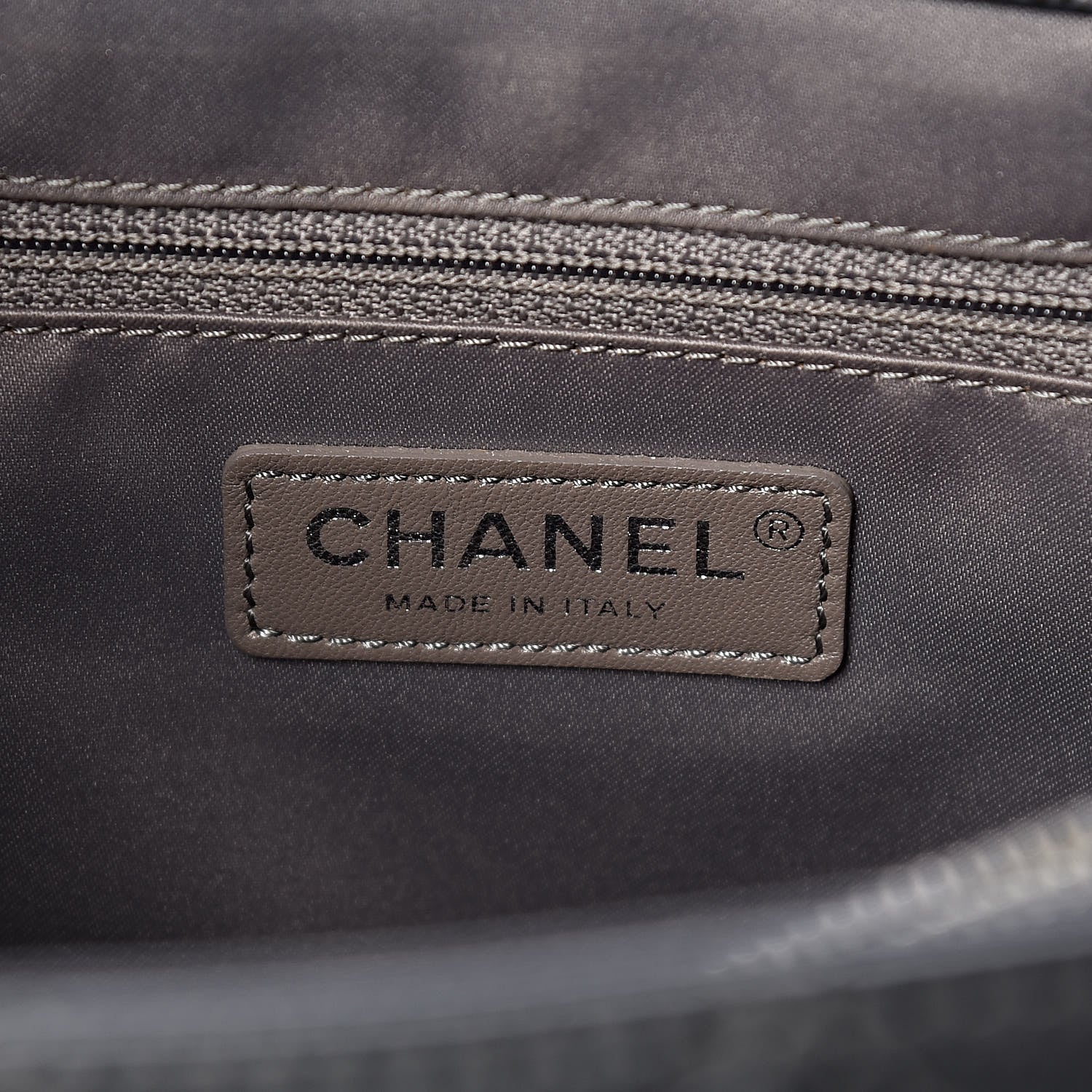 Chanel Caviar Quilted XL Grand Shopping Tote GST Dark Grey 6 of 11