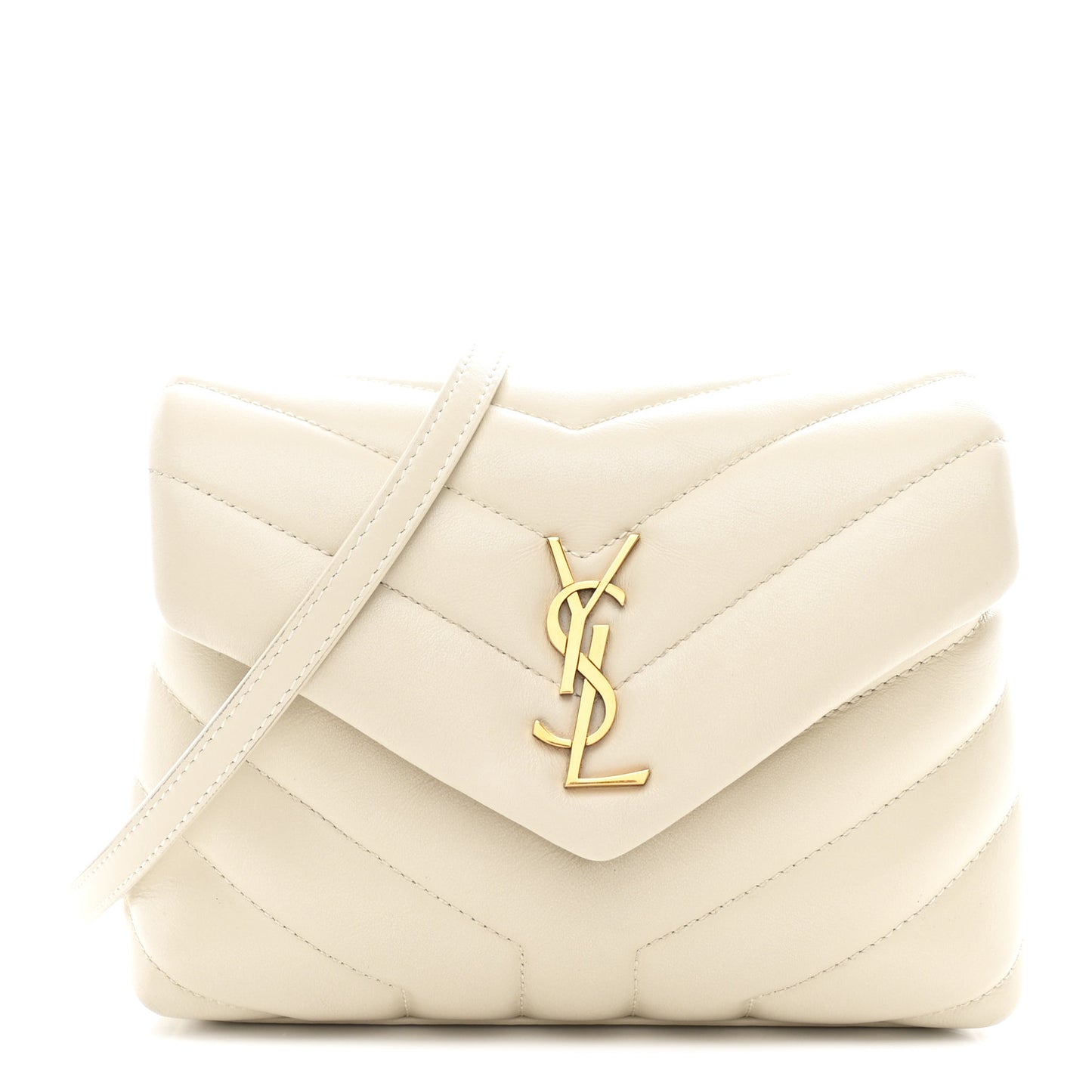 Calfskin Y Quilted Monogram Toy Loulou Crossbody Bag Crema Soft