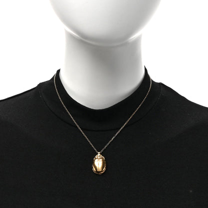 Chanel Metal Scarab CC Locket Necklace Gold 2 of 7