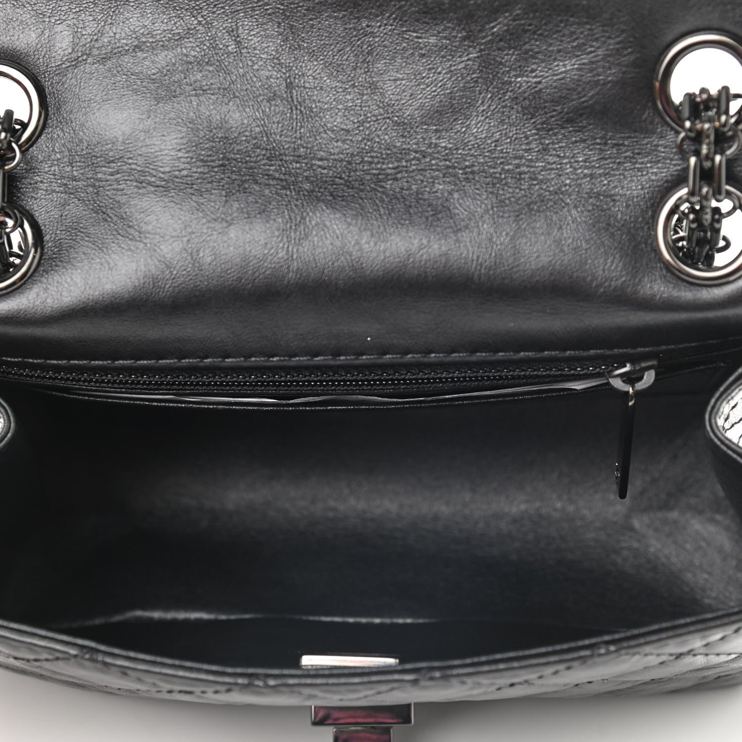 Chanel Aged Calfskin Quilted 2.55 Reissue Mini Flap So Black 7 of 9