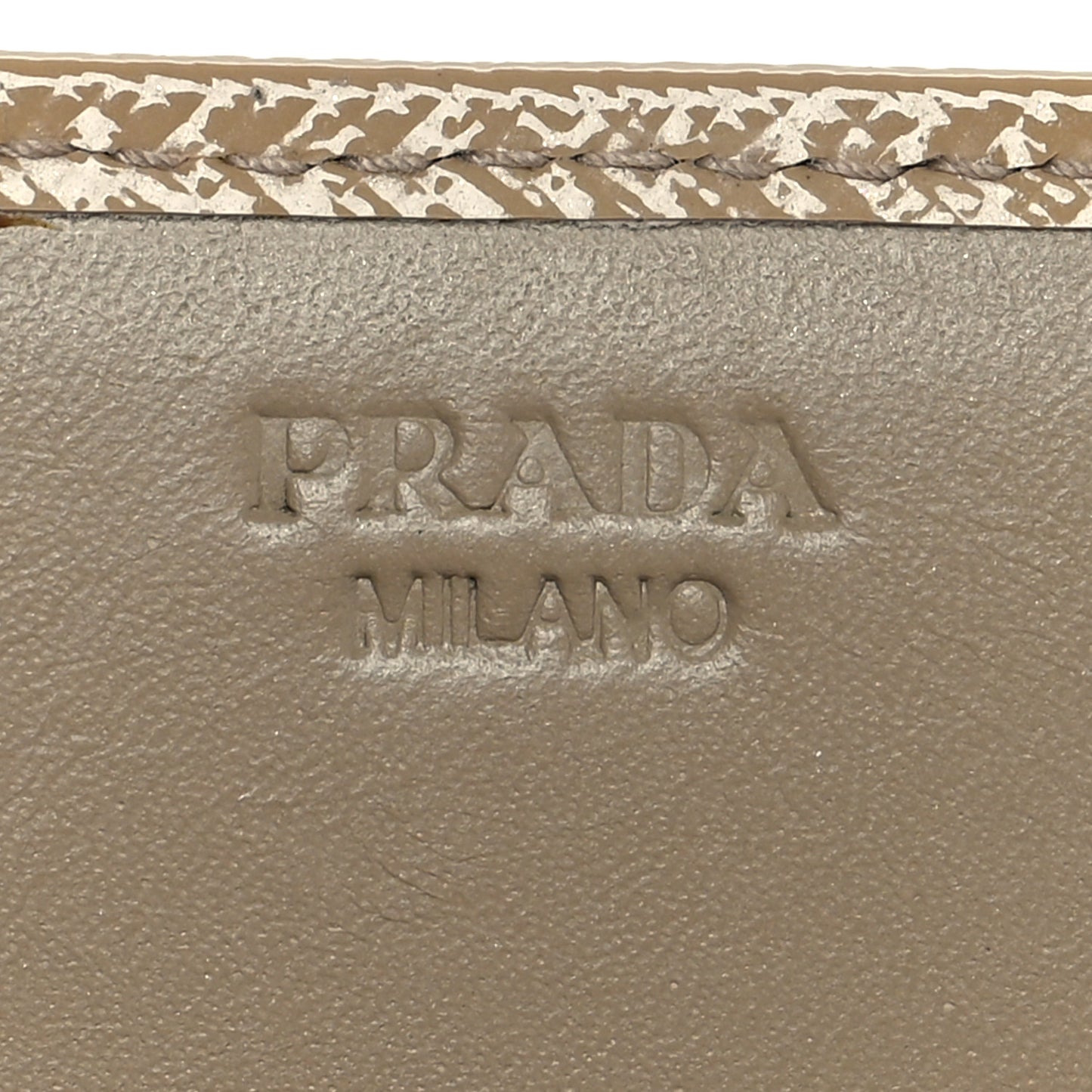 Saffiano Vernice Metal Flap Wallet With Strap Sabbia