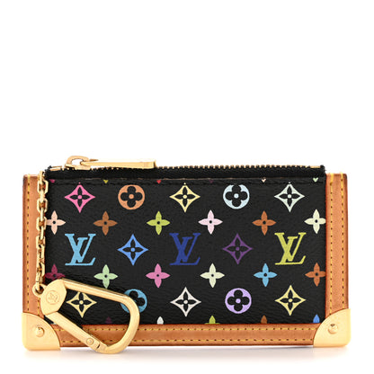 Louis Vuitton Monogram Multicolor Key Pouch Black 1 of 10