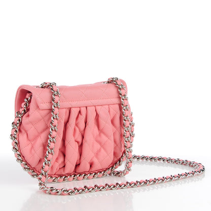 Chanel Washed Lambskin Mini Chain Around Flap Pink 3 of 7