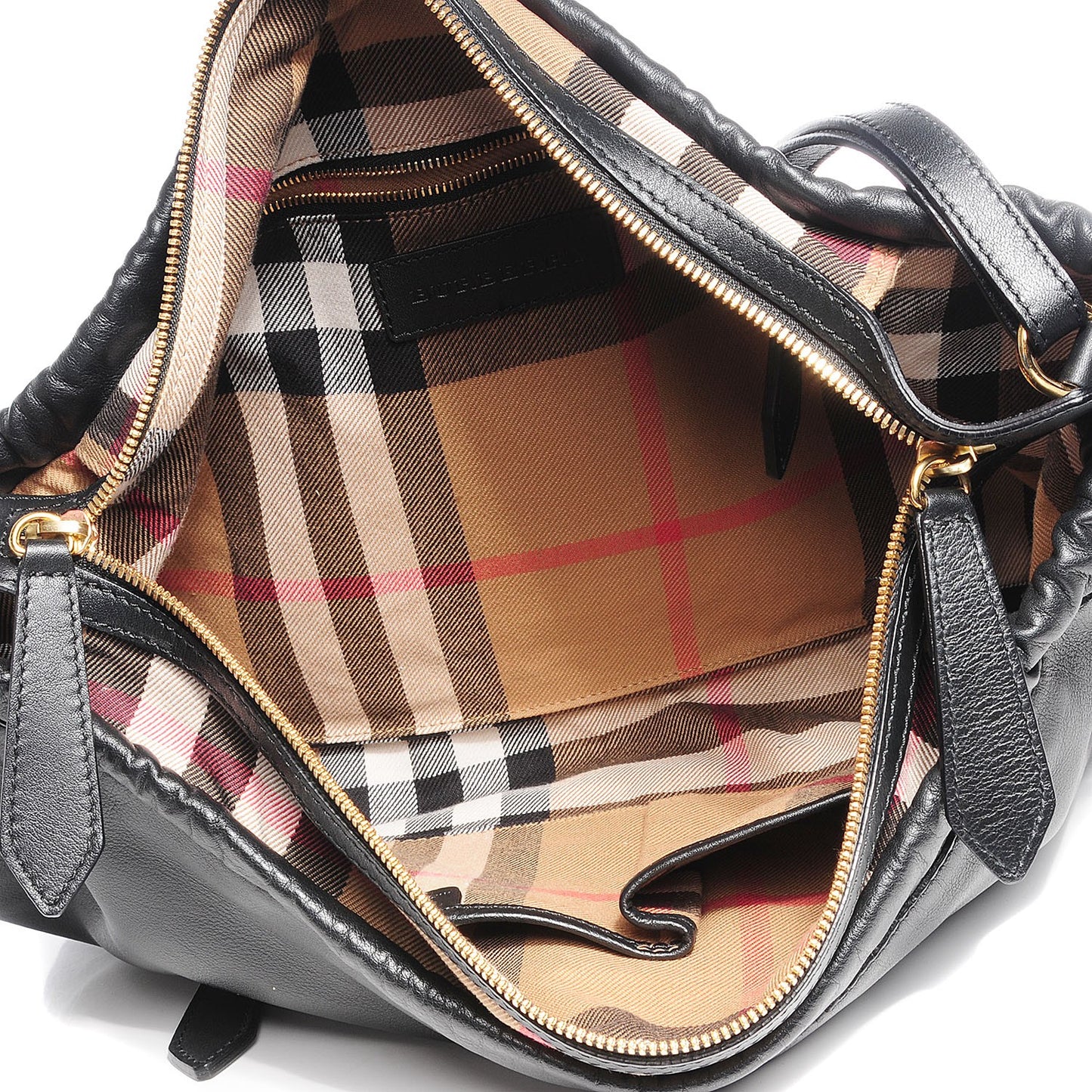 Soft Bridle Calfskin Long Crush Hobo Black