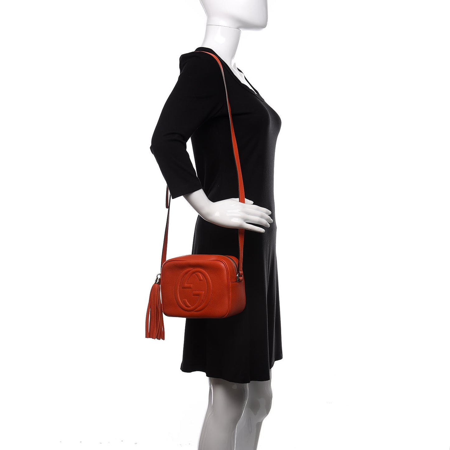 Pebbled Calfskin Small Soho Disco Bag Tabasco Red