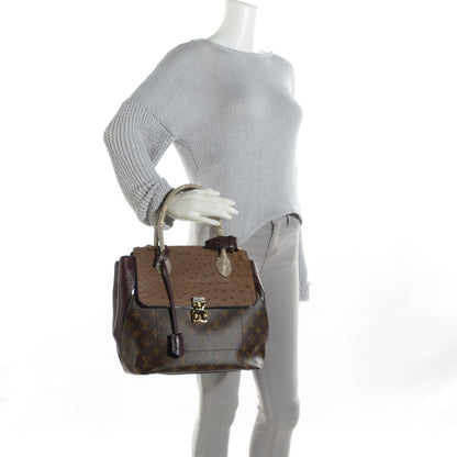Louis Vuitton Ostrich Lizard Majestueux Tote MM Bordeaux 2 of 7