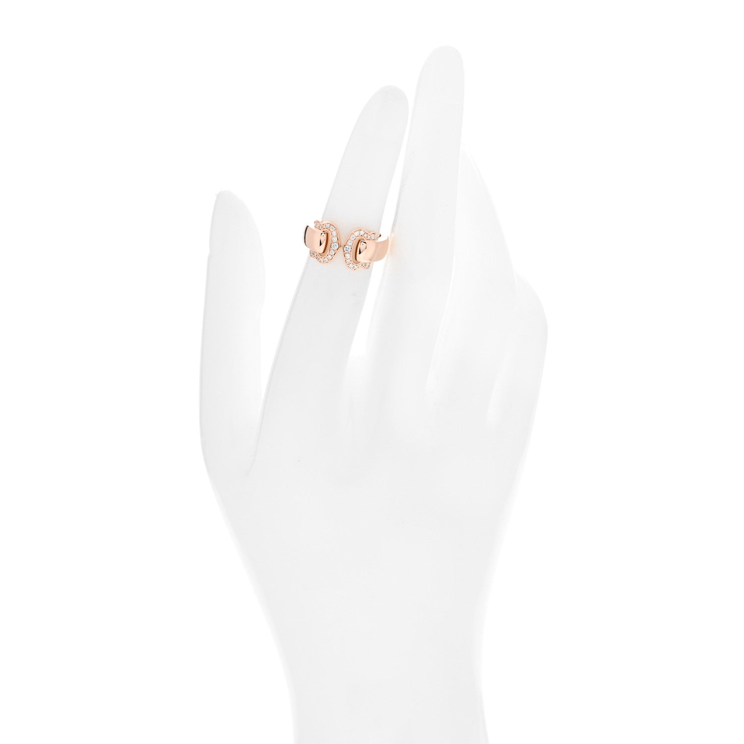 Cartier 18K Pink Gold Diamond C De Cartier Ring 48 4.5 2 of 5