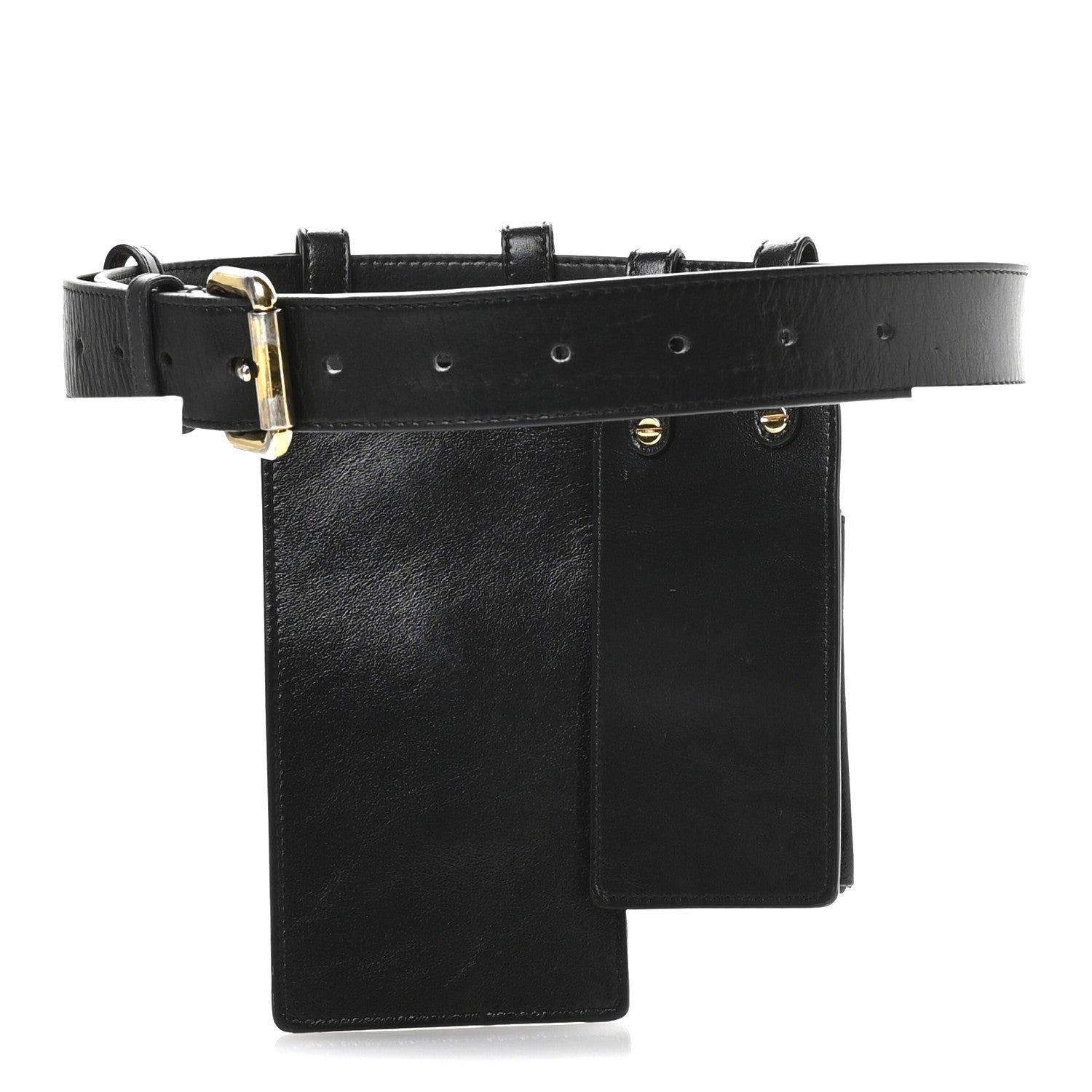 Fendi Vitello Glacier Utility Belt Pouch Black 2 of 11