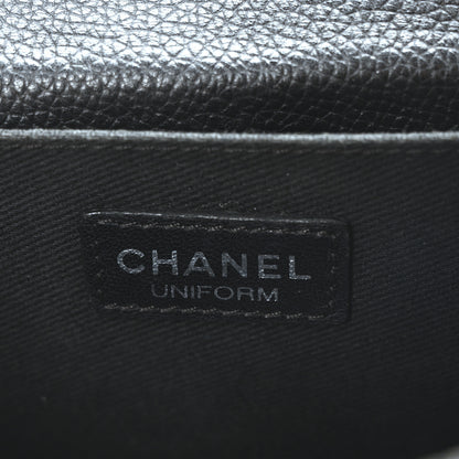 Chanel Grained Calfskin Quilted 2.55 Reissue Flap Belt Bag Clutch Black 10 of 18