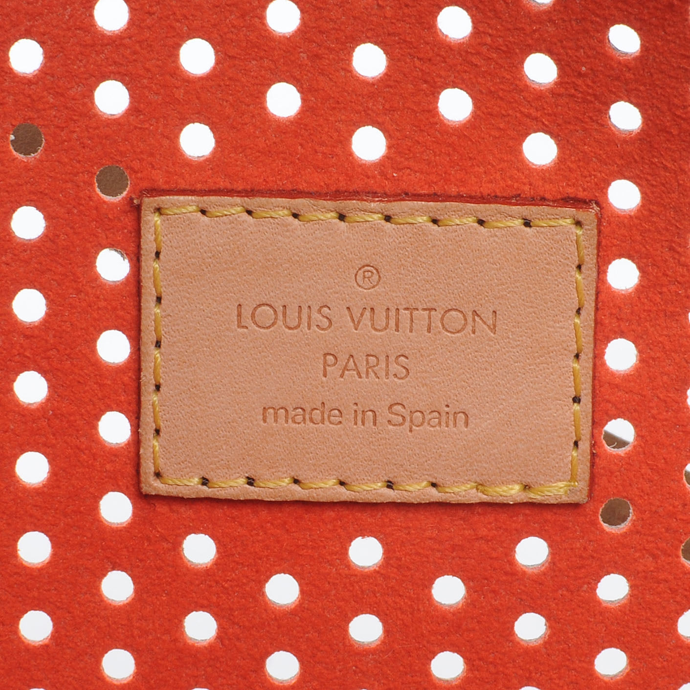 Louis Vuitton Monogram Perforated Pochette Accessories Bag Orange 7 of 7