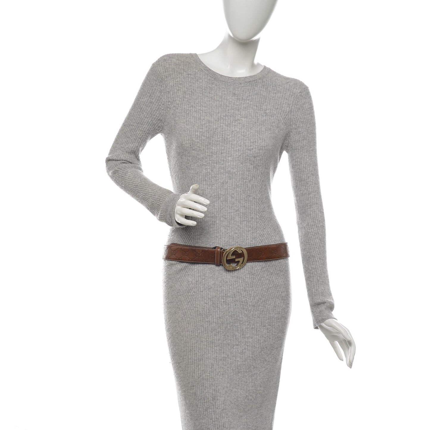 Guccissima Interlocking G Belt 90 36 Cognac Brown