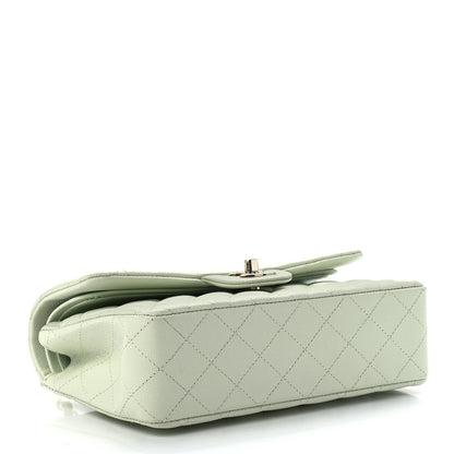 Chanel Caviar Quilted Small Double Flap Light Green 4 of 13