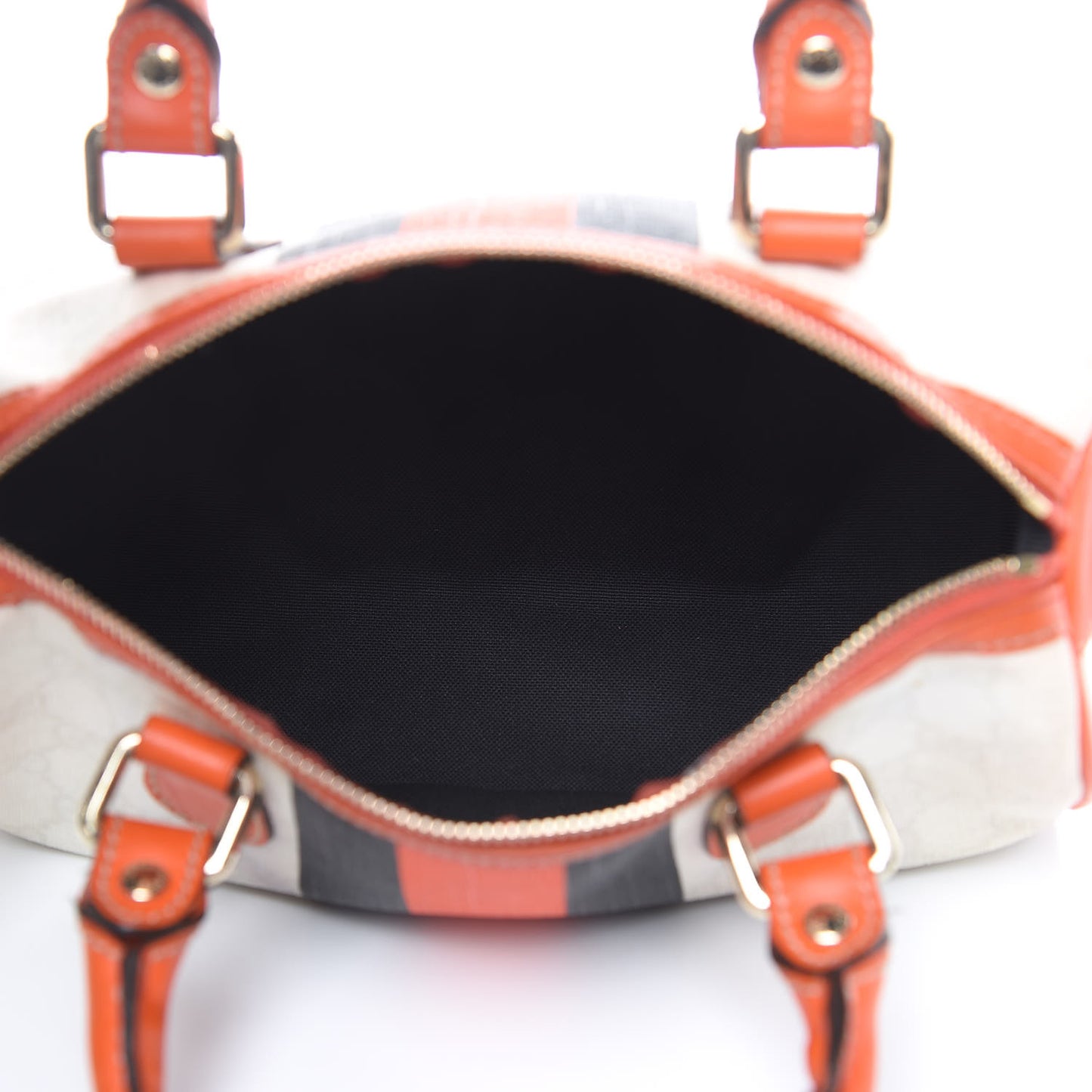 GG Plus Monogram Web Stripe Small Joy Boston Orange