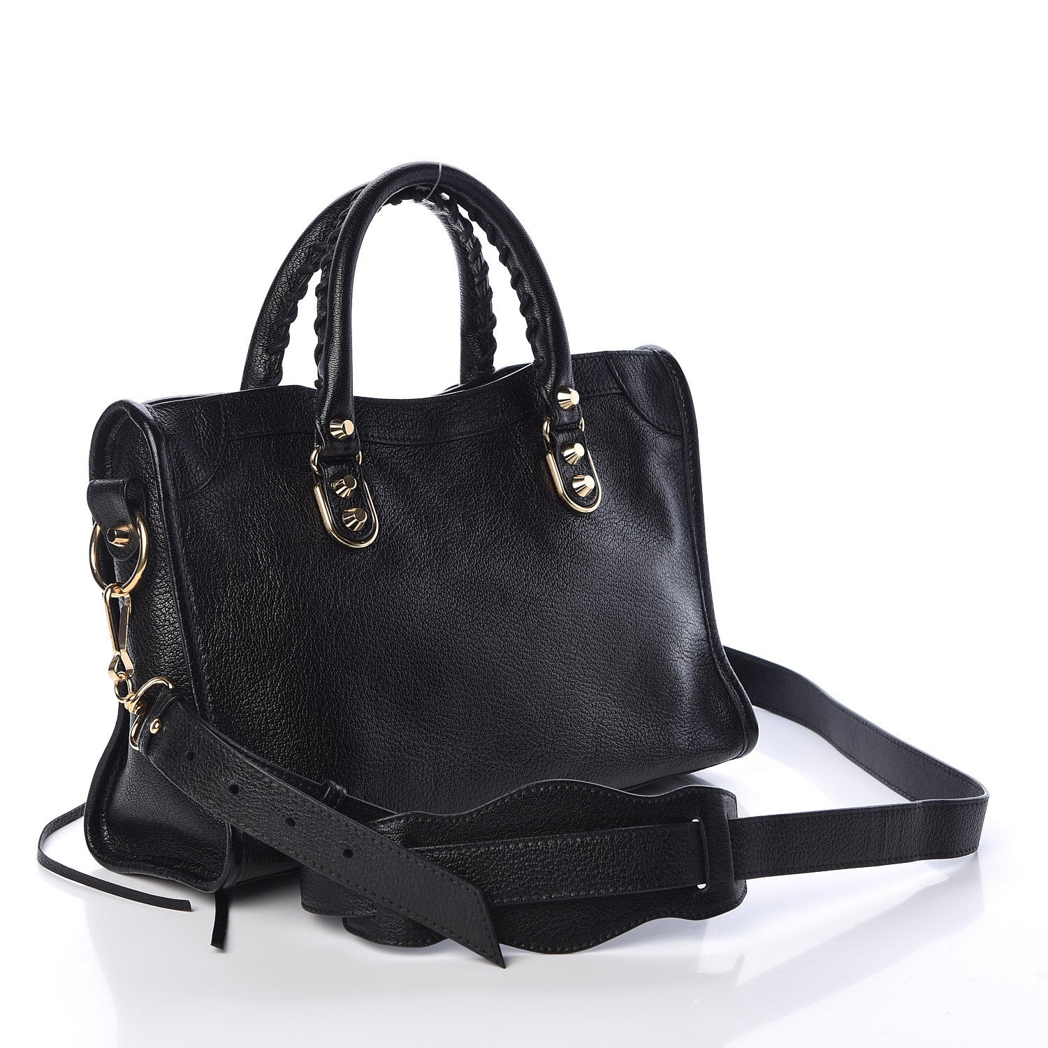Balenciaga Chevre Gold Metallic Edge Hardware S City Black 4 of 10