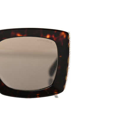 Chanel Acetate Rectangle Sunglasses 5435 Tortoise 7 of 8