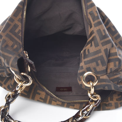 Fendi Zucca Patent Mia Hobo Tobacco 5 of 15