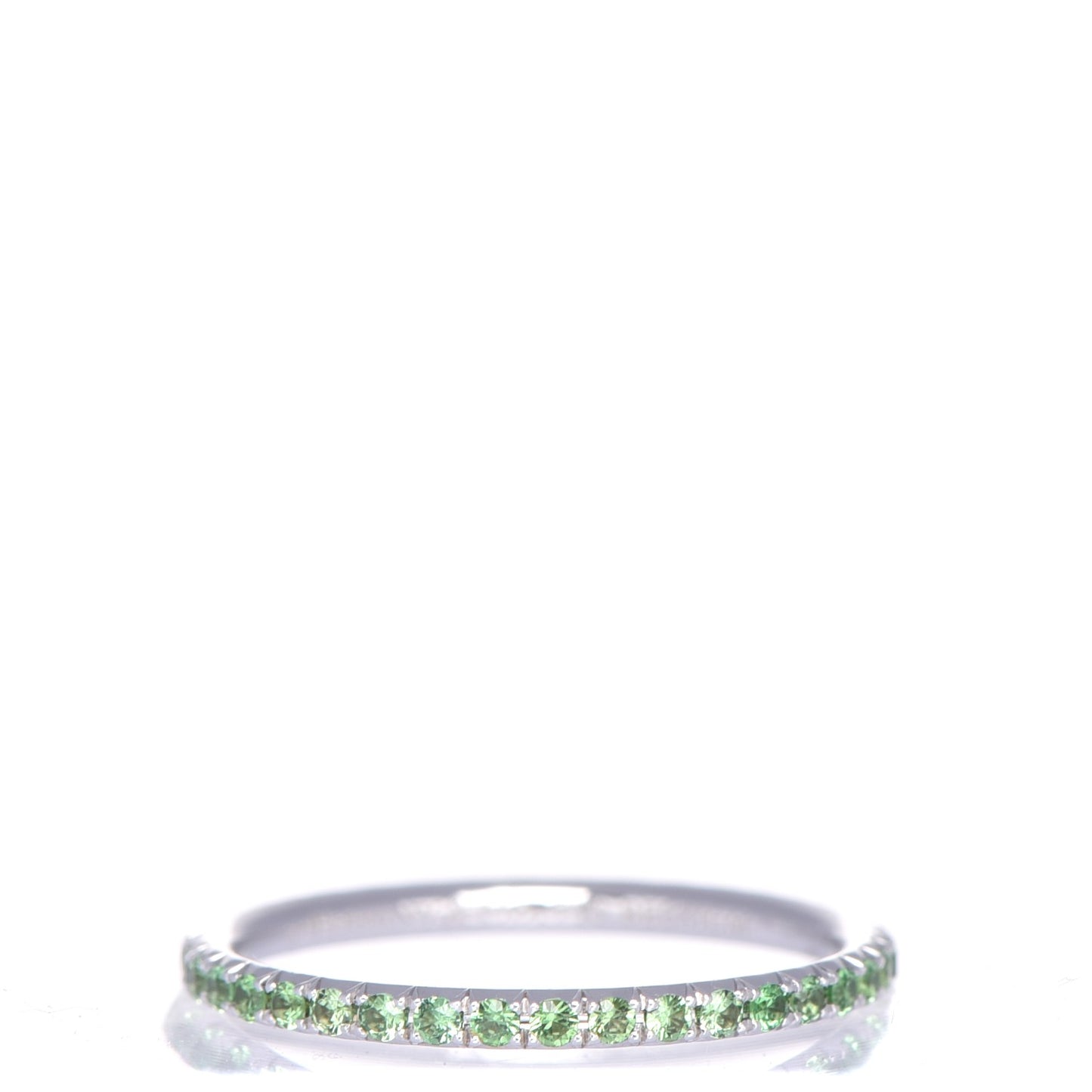 18K White Gold Tsavorite Metro Ring 3.75